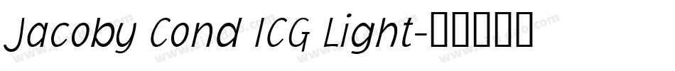 Jacoby Cond ICG Light字体转换